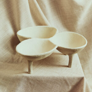Dunas Textured White Abstract Bowl