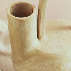 Densita Small Textured Beige Whitewash Vase