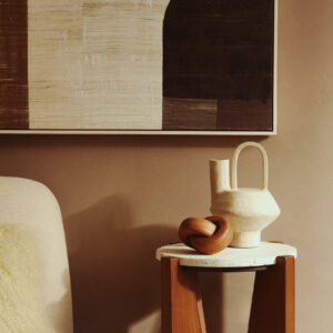 Densita Small Textured Beige Whitewash Vase