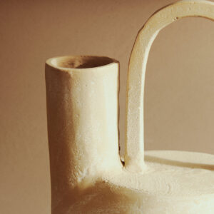 Densita Small Textured Beige Whitewash Vase