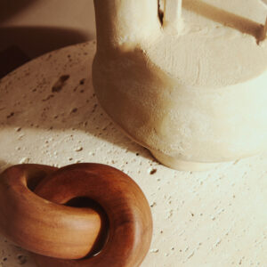 Densita Small Textured Beige Whitewash Vase