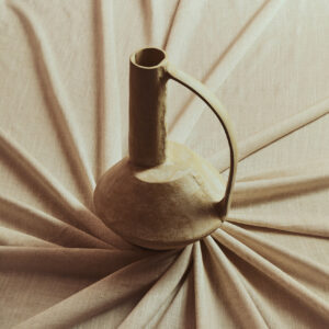 Densita Large Textured Beige Whitewash Vase