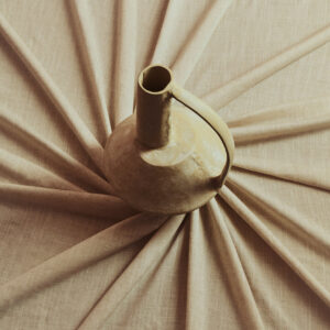 Densita Large Textured Beige Whitewash Vase