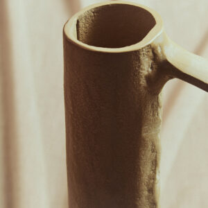 Densita Large Textured Beige Whitewash Vase