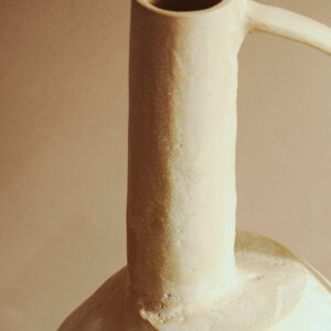 Densita Large Textured Beige Whitewash Vase