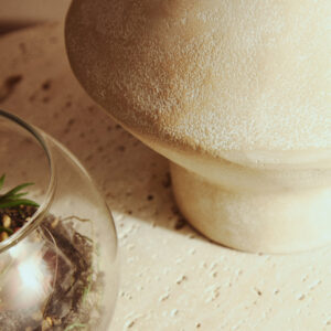 Densita Large Textured Beige Whitewash Vase
