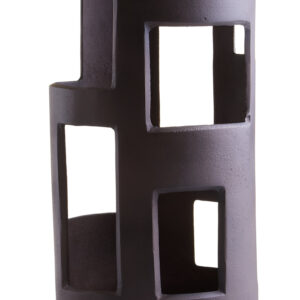 Prato Large Textured Brown Candle Holder