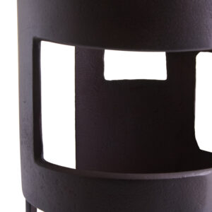 Prato Large Textured Brown Candle Holder