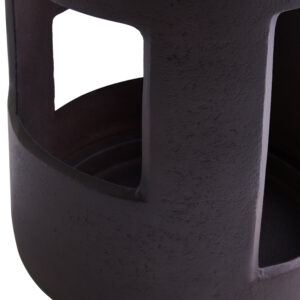 Prato Large Textured Brown Candle Holder