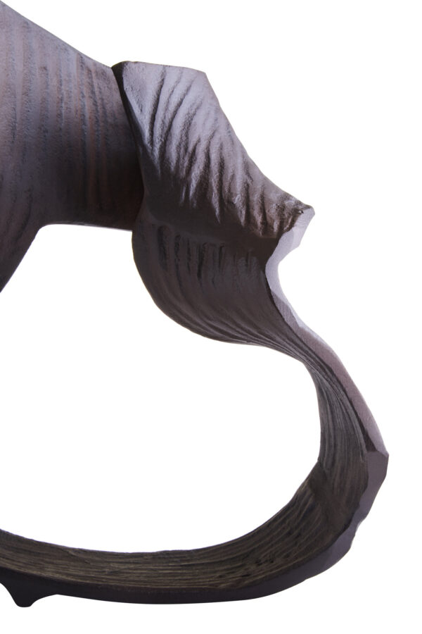 Prato Large Brown Abstract Swirl Sculpture