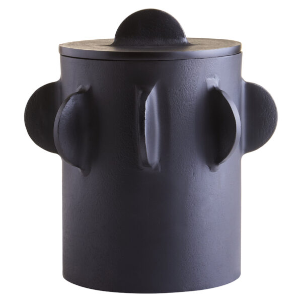 Prato Large Round Textured Black Box