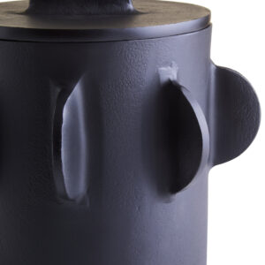 Prato Large Round Textured Black Box