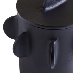 Prato Large Round Textured Black Box