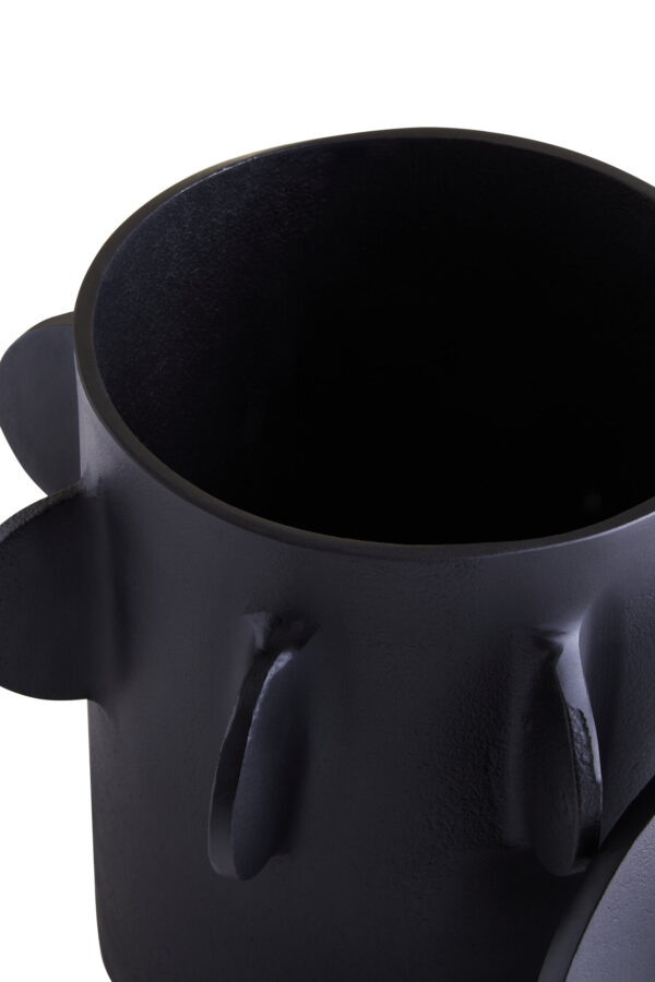 Prato Large Round Textured Black Box