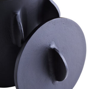 Prato Large Round Textured Black Box