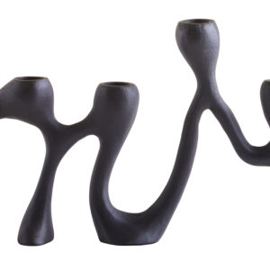 Prato Four Light Black Candle Holder