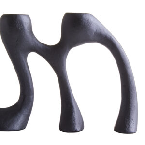 Prato Four Light Black Candle Holder