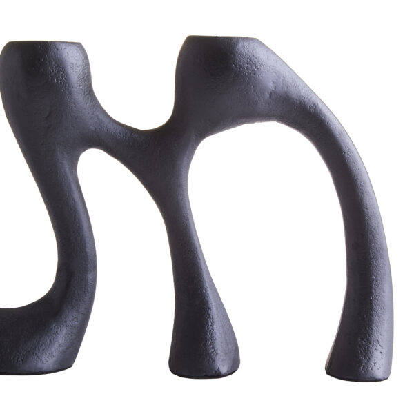 Prato Four Light Black Candle Holder