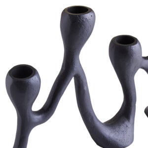 Prato Four Light Black Candle Holder