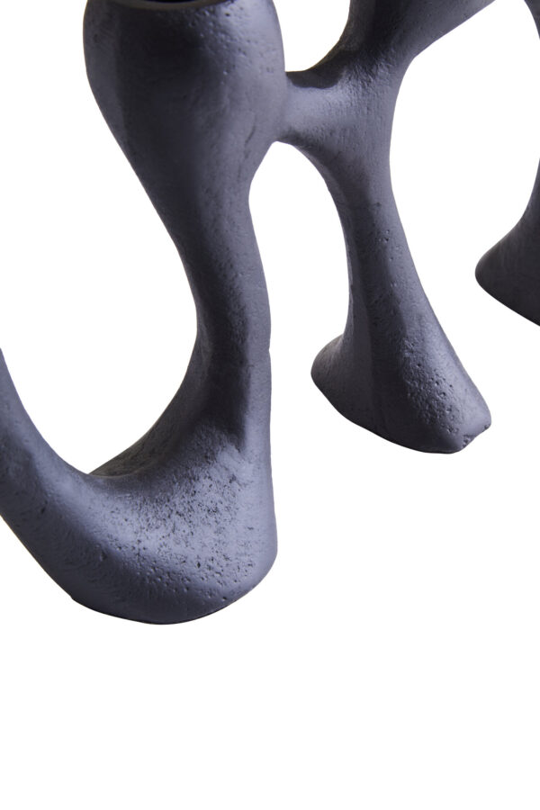 Prato Four Light Black Candle Holder
