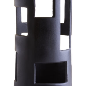 Prato Large Textured Black Candle Holder