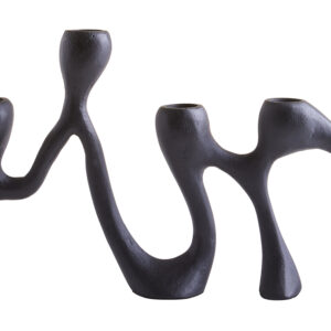 Prato Four Light Black Candle Holder