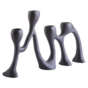 Prato Four Light Black Candle Holder
