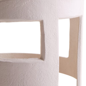 Prato Small Textured Cream Candle Holder