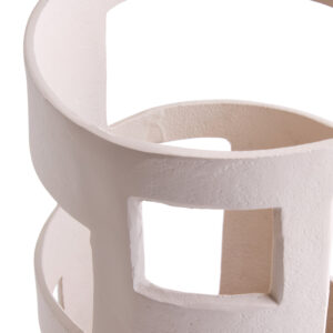 Prato Small Textured Cream Candle Holder