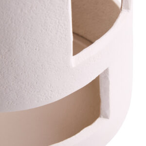 Prato Small Textured Cream Candle Holder
