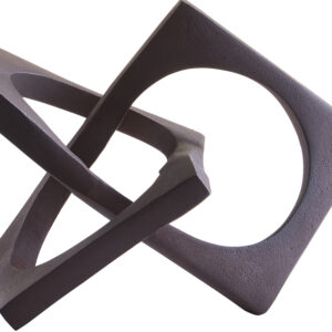 Prato Brown Finish Square Knot Sculpture