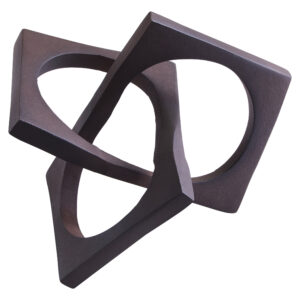 Prato Brown Finish Square Knot Sculpture