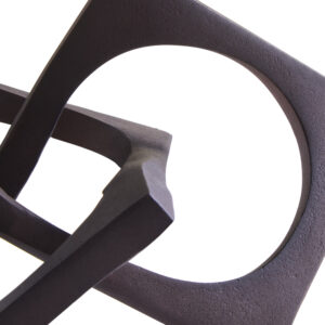 Prato Brown Finish Square Knot Sculpture