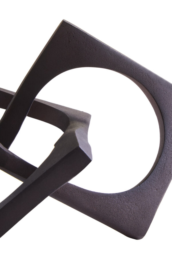 Prato Brown Finish Square Knot Sculpture