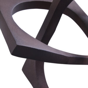 Prato Brown Finish Square Knot Sculpture