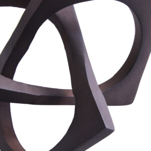 Prato Brown Finish Square Knot Sculpture