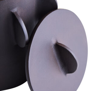 Prato Large Round Textured Brown Box