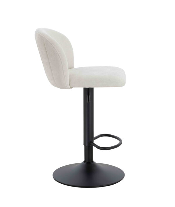 Maxwell Set of 2 Beige Textured Fabric Curved Bar Chairs