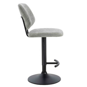 Maxwell Set of 2 Light Grey Textured Fabric Bar Chairs