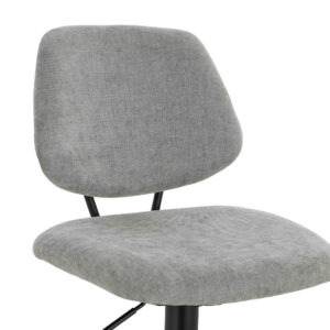 Maxwell Set of 2 Light Grey Textured Fabric Bar Chairs