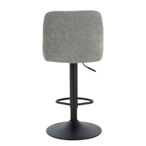 Maxwell Set of 2 Light Grey Textured Fabric Cushioned Bar Chairs