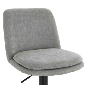 Maxwell Set of 2 Light Grey Textured Fabric Cushioned Bar Chairs