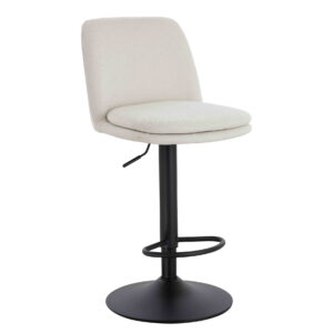 Maxwell Set of 2 Beige Textured Fabric Cushioned Bar Chairs