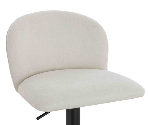 Maxwell Set of 2 Beige Textured Fabric Curved Bar Chairs