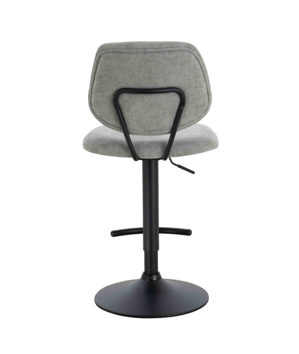 Maxwell Set of 2 Light Grey Textured Fabric Bar Chairs
