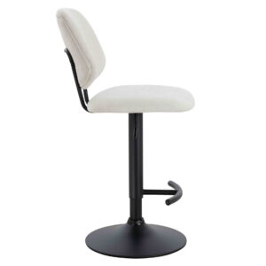 Maxwell Set of 2 Beige Textured Fabric Bar Chairs