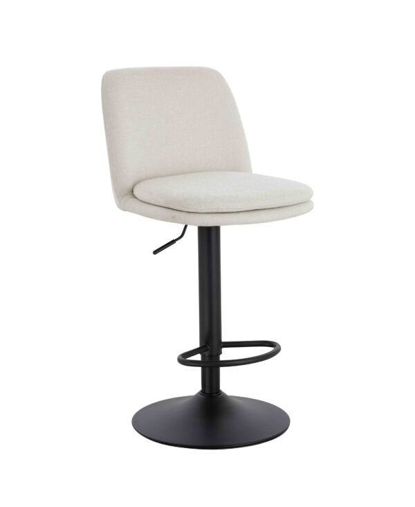 Maxwell Set of 2 Beige Textured Fabric Cushioned Bar Chairs