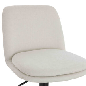 Maxwell Set of 2 Beige Textured Fabric Cushioned Bar Chairs