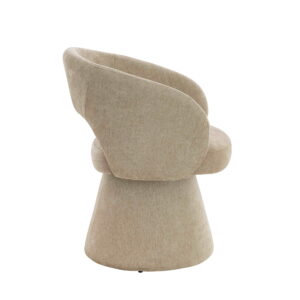 Maxwell Stone Fabric Curved Accent  Dining Chair