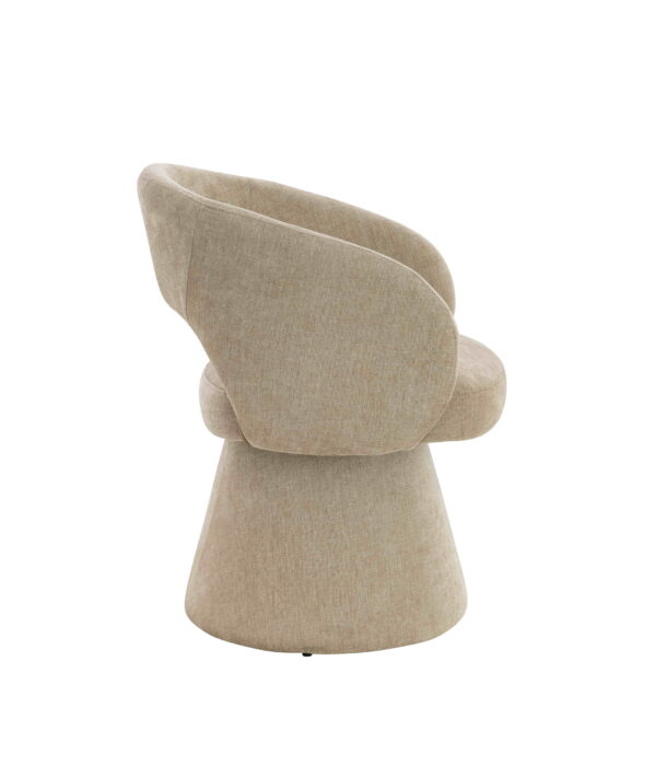 Maxwell Stone Fabric Curved Accent  Dining Chair
